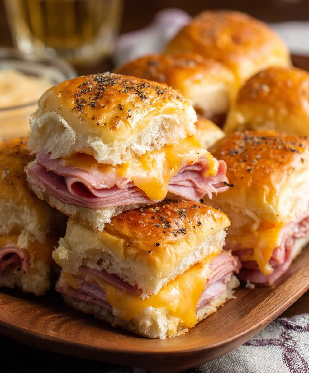 Beef Beef Ham Cheese Sliders - Easy Oven Baked Recipe