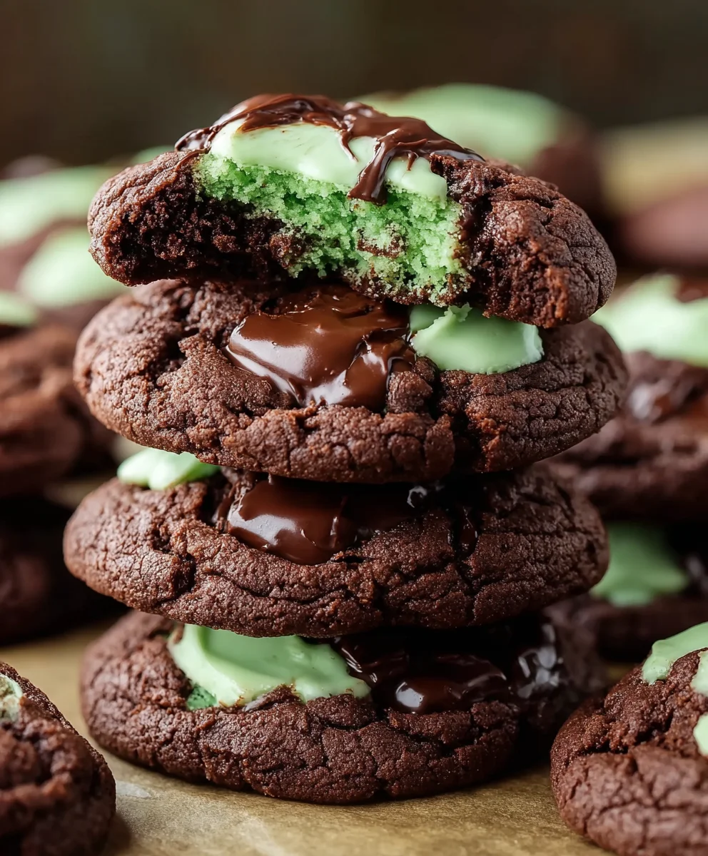 Easy Grasshopper Cake Mix Cookies-Quick Dessert