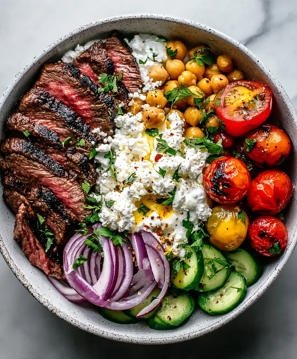 Mediterranean Beef Bowl - Easy & Delicious