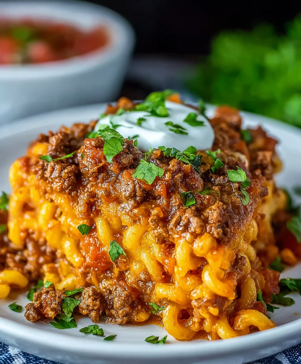 Easy Beef Sloppy Joe Casserole-Quick & Delicious