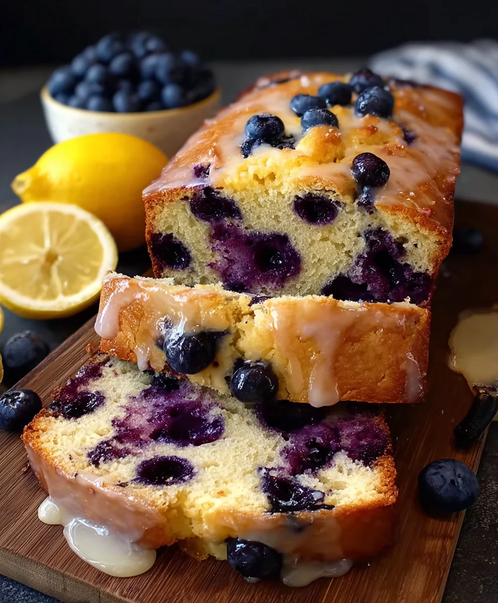 Easy Lemon Blueberry Loaf Recipe-Bright & Moist