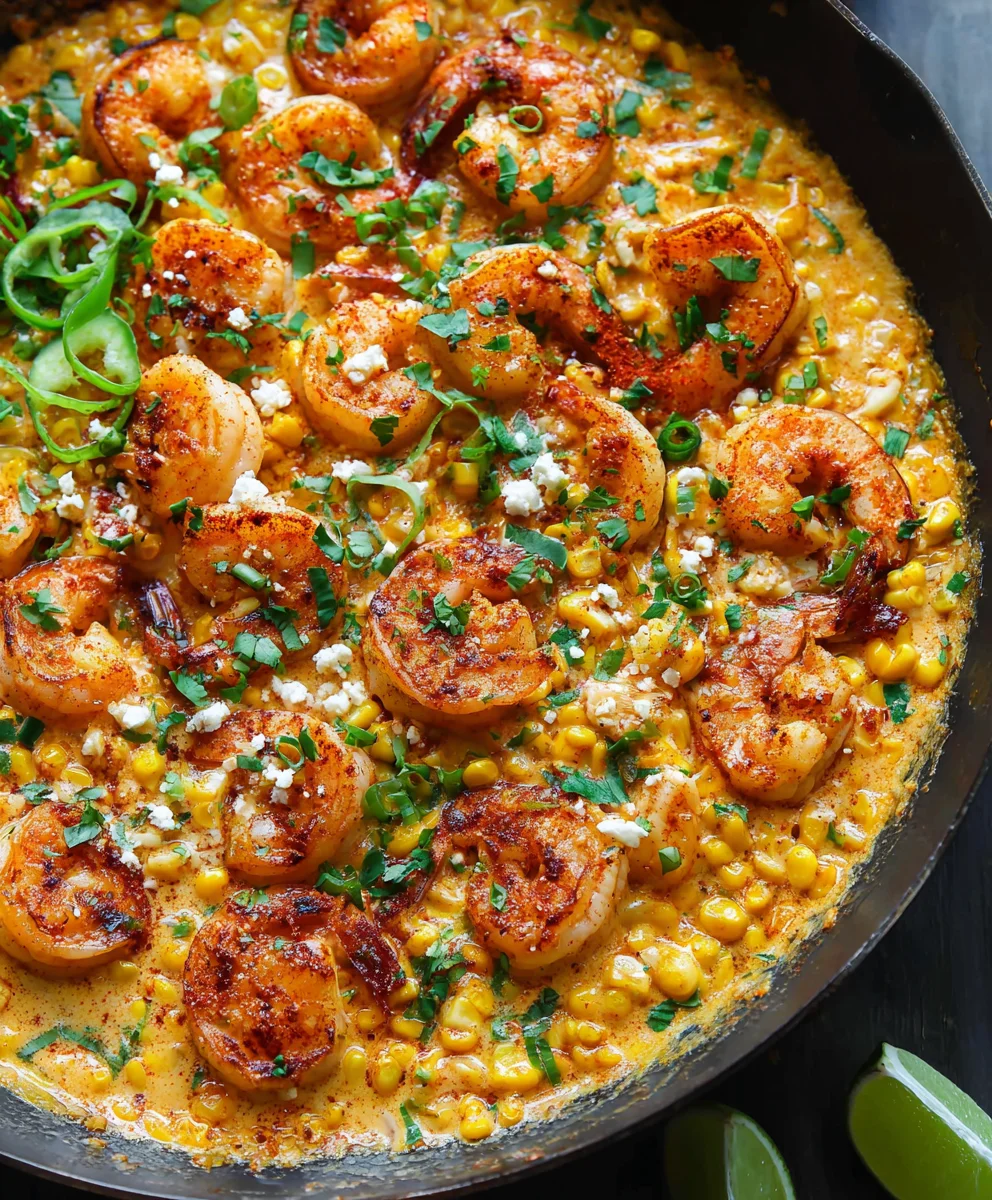 Shrimp Creamed Corn Recipe - Quick One-Pan Meal