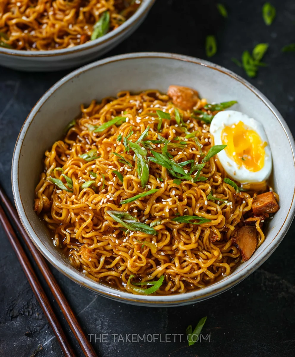 Easy Saucy Ramen Noodles - Quick Beef Flavor