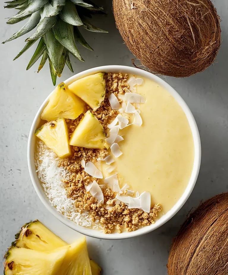Piña Colada Smoothie Bowl- Tropical Non-Non-Non-Alcoholic Alternativeic Treat