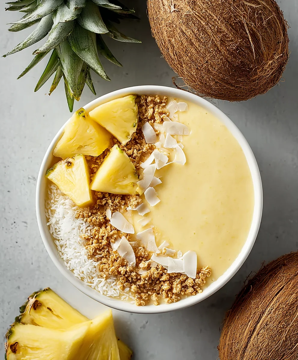 Piña Colada Smoothie Bowl- Tropical Non-Non-Non-Alcoholic Alternativeic Treat