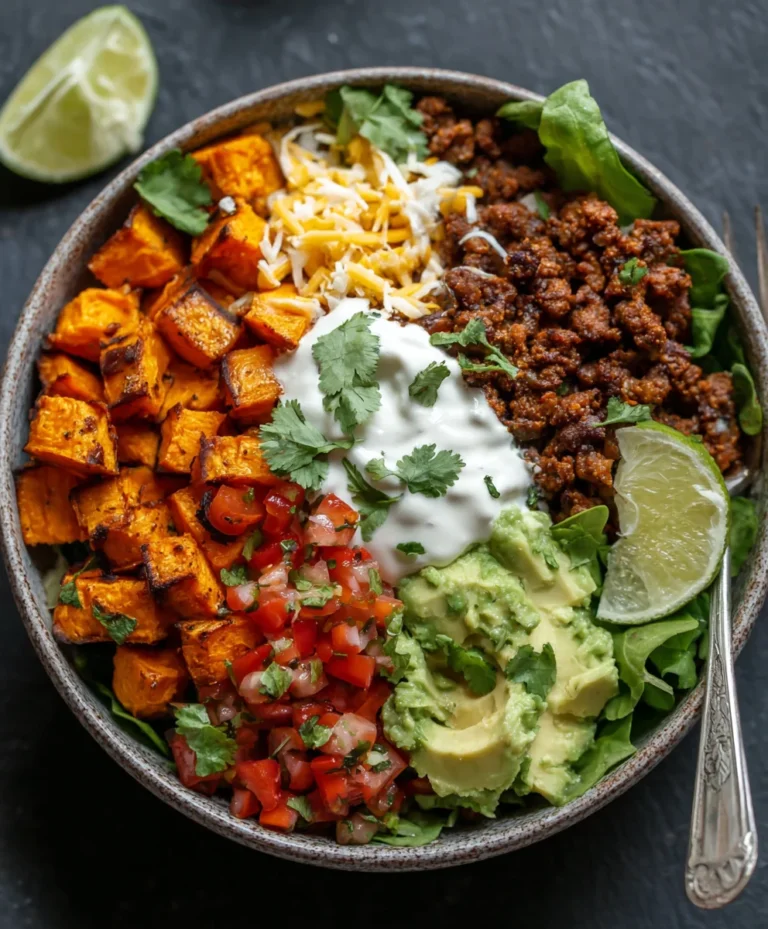 Roasted Sweet Potato Taco Bowl – Healthy & Flavorful