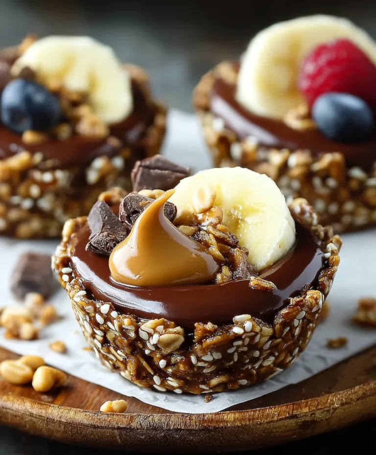 Chocolate Granola Cups-Peanut Butter Bliss