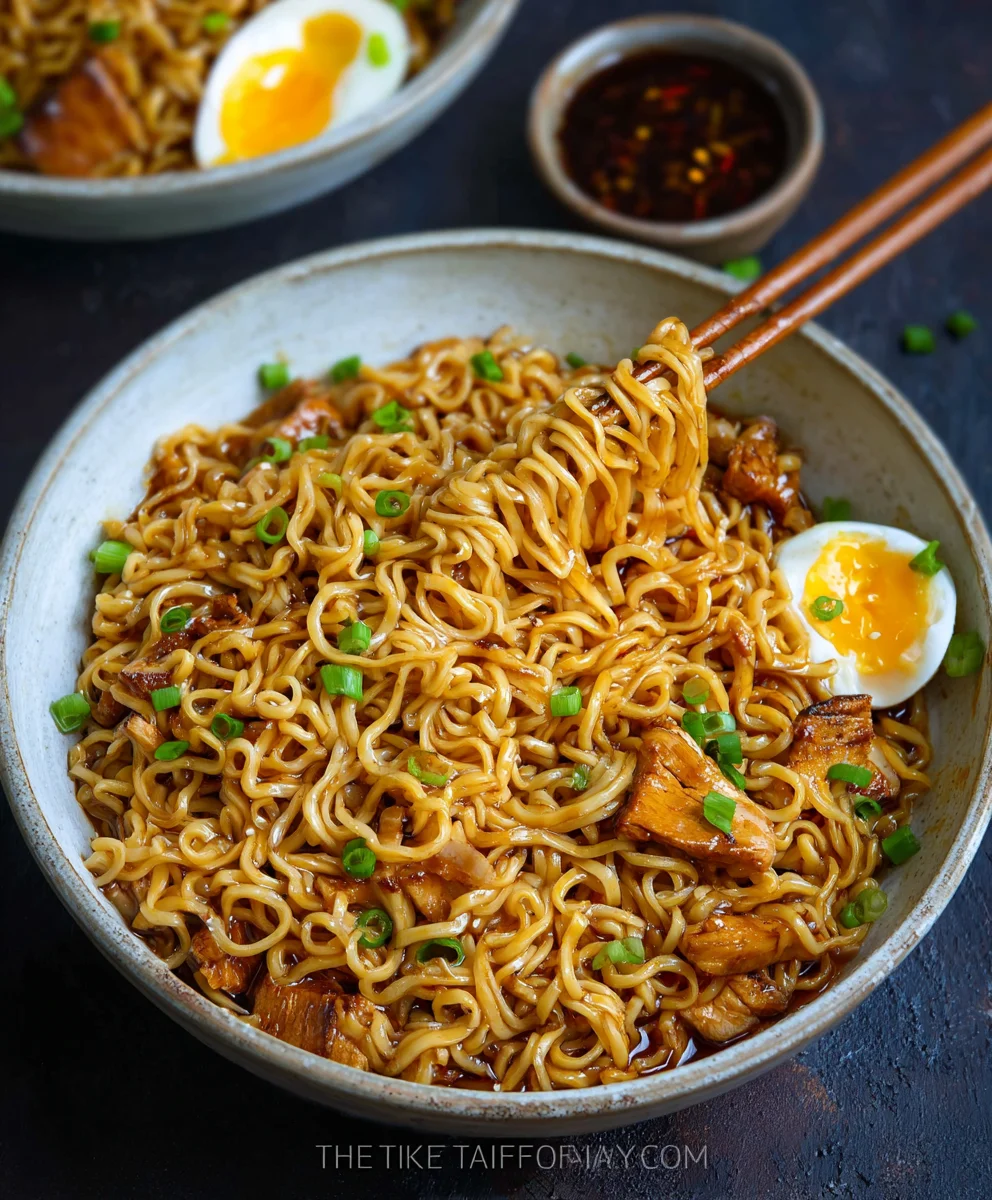 Easy Saucy Ramen Noodles - Quick Beef Flavor