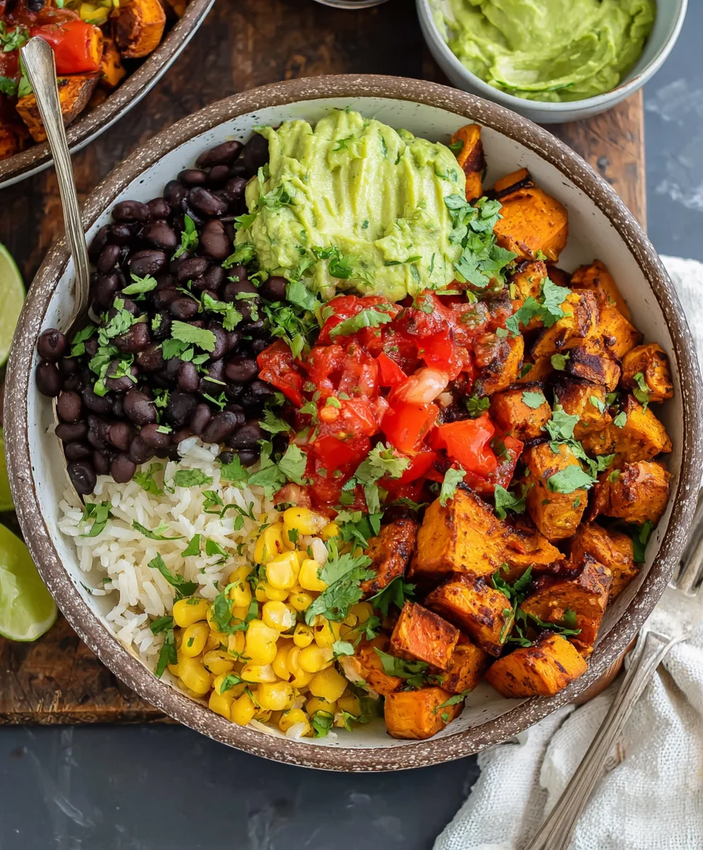 Vegan Burrito Bowls - Black Bean Sweet Potato GF