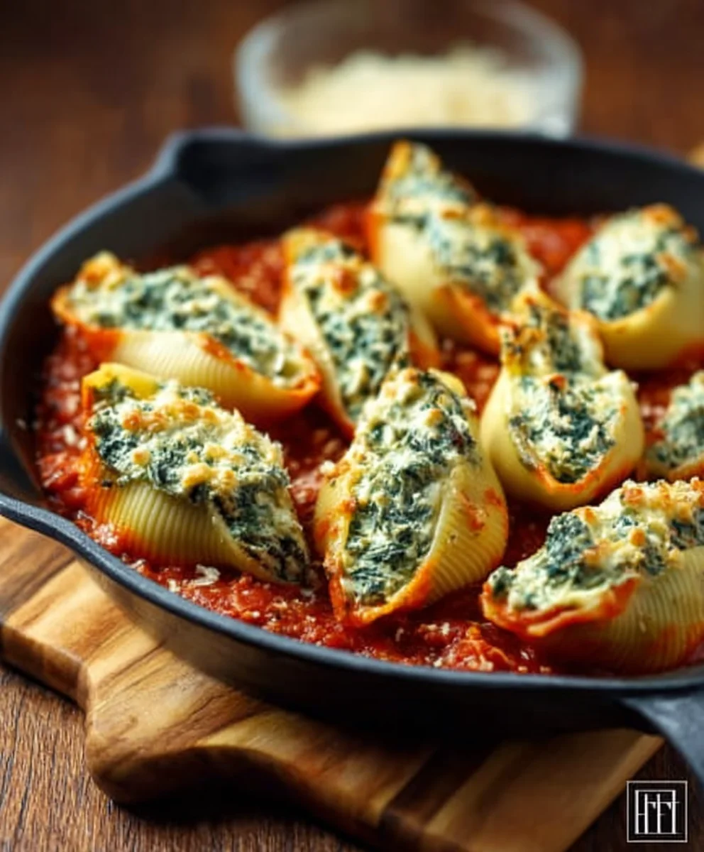 Spinach Ricotta Stuffed Shells - Easy & Delicious