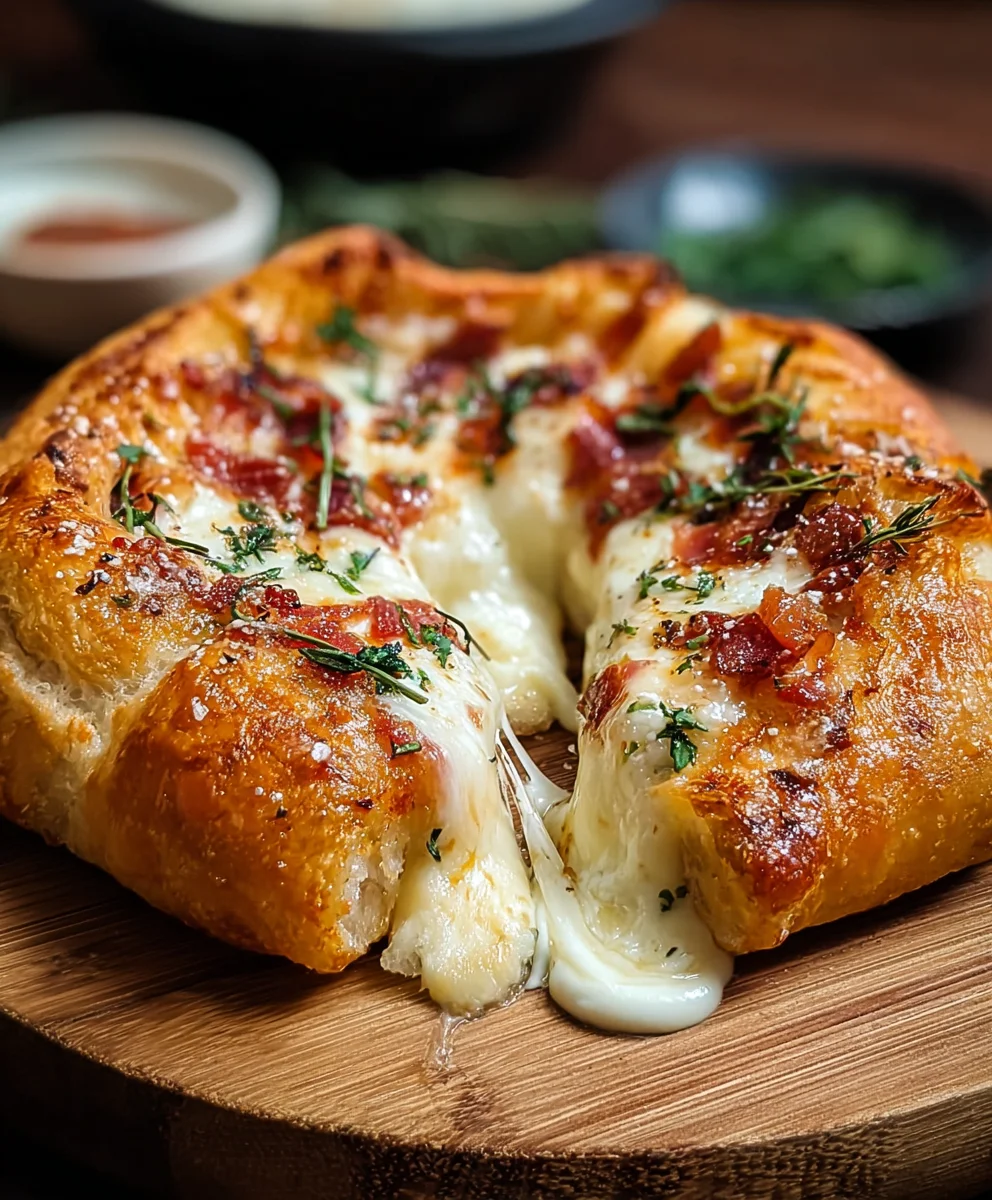 Stuffed Brie Cheese Pizza Recipe - Easy & Delicious