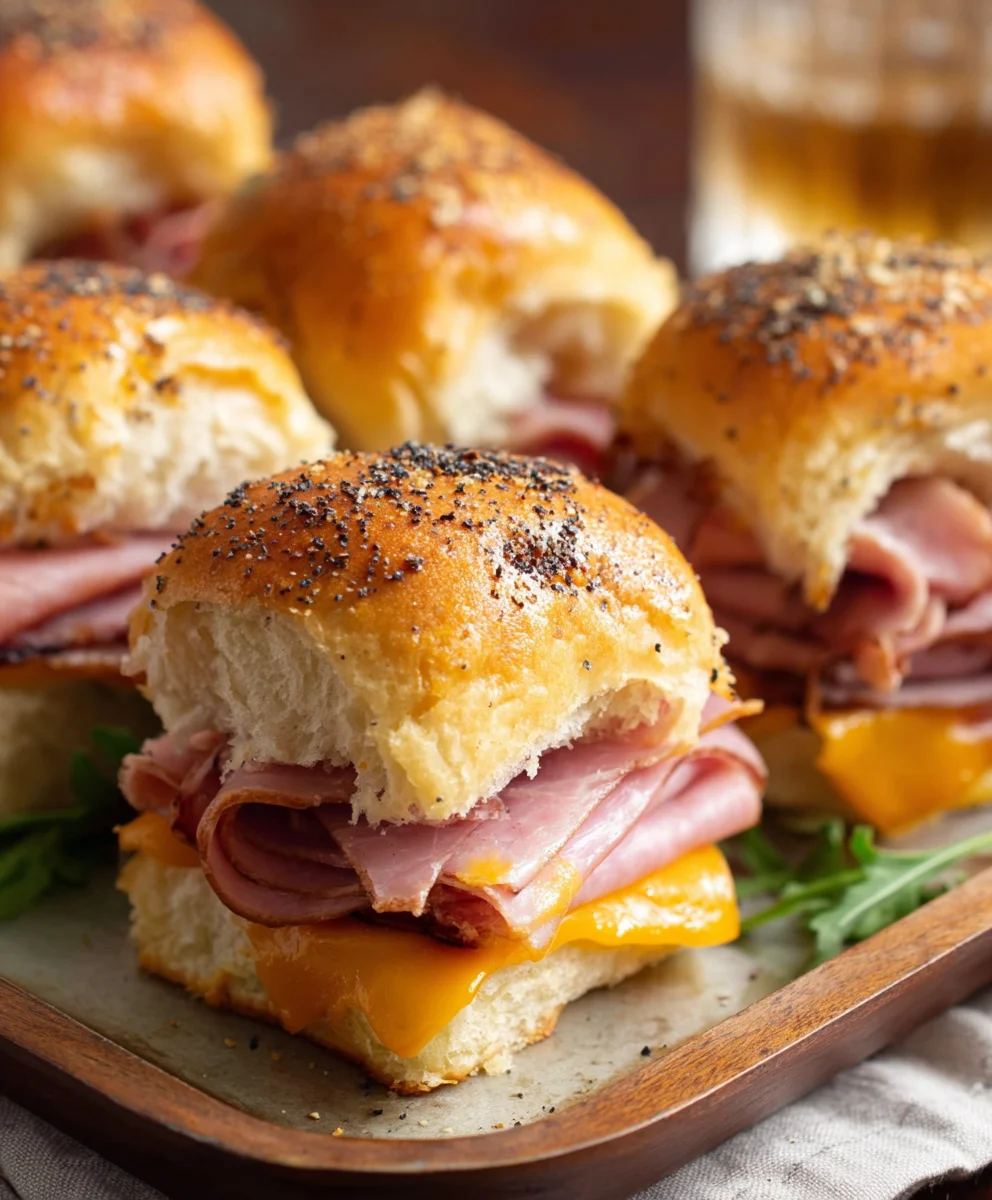 Beef Beef Ham Cheese Sliders - Easy Oven Baked Recipe