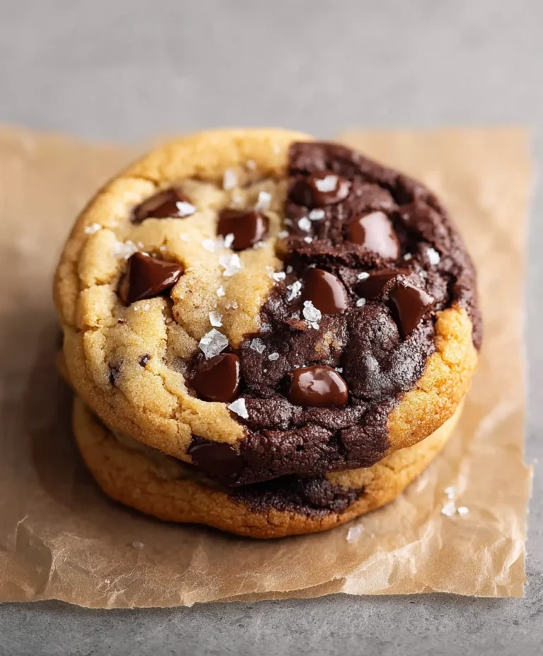 Chewy Brookie Cookies- Chocolate Chip Brownie Delight