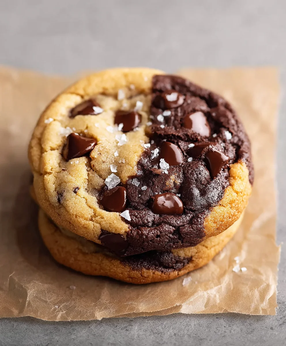 Chewy Brookie Cookies- Chocolate Chip Brownie Delight