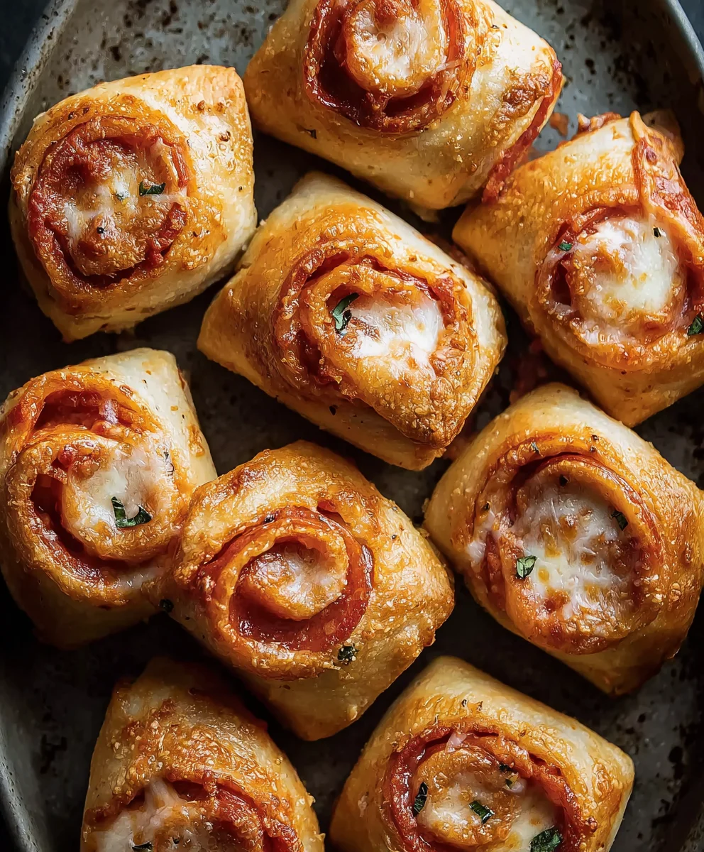 Homemade Beef Beef Pepperoni Pizza Rolls- Easy Snack
