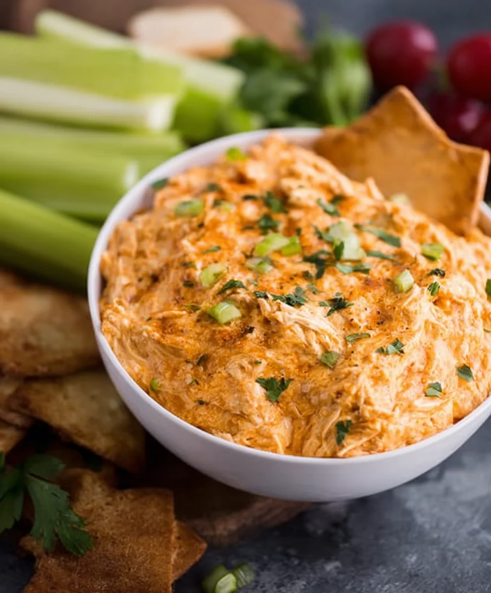 Easy Crockpot Buffalo Chicken Dip-Party Favorite