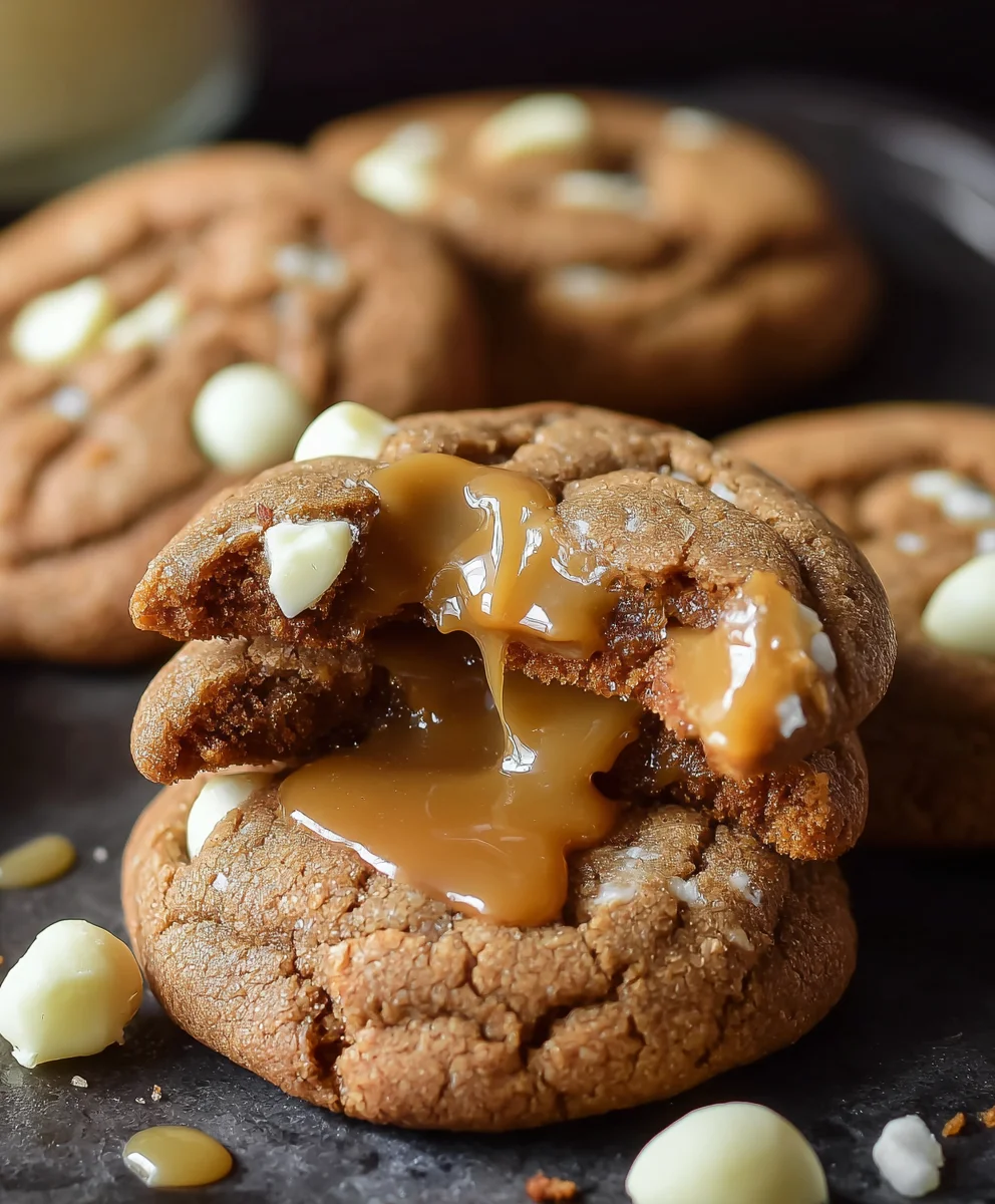 Caramel Gin Extract Cookies with White Chocolate & Butterscotch
