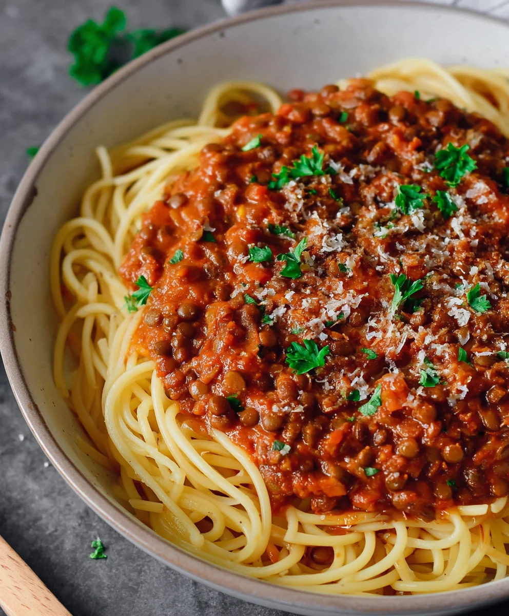 Hearty Vegan Bolognese- Rich Plant-Based Comfort Food