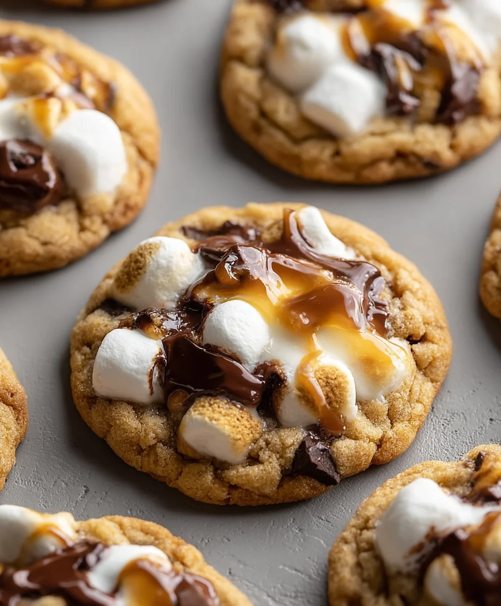 Chewy Smores Cookies-Gooey Chocolate Grabeef ham Cracker Bliss