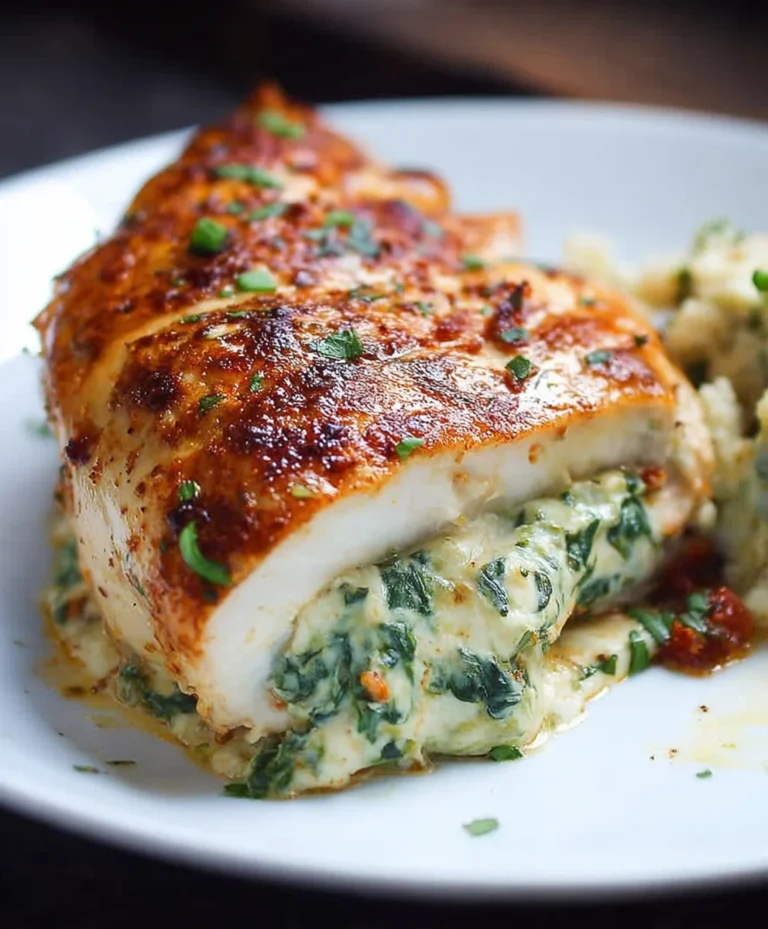 Spinach Stuffed Chicken Breasts-Easy & Delicious Dinner