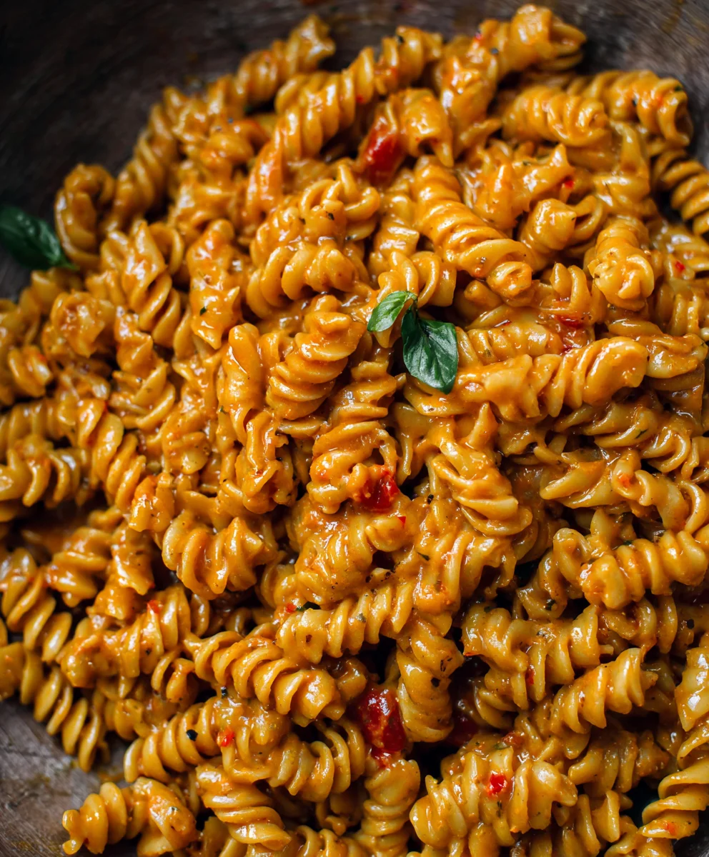Creamy Vegan Spicy Fusilli-Easy Dinner Recipe