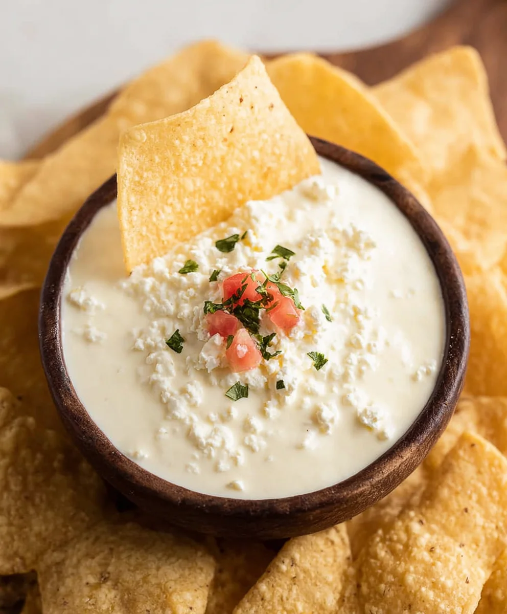 Easy Best Mexican White Cheese Dip Recipe