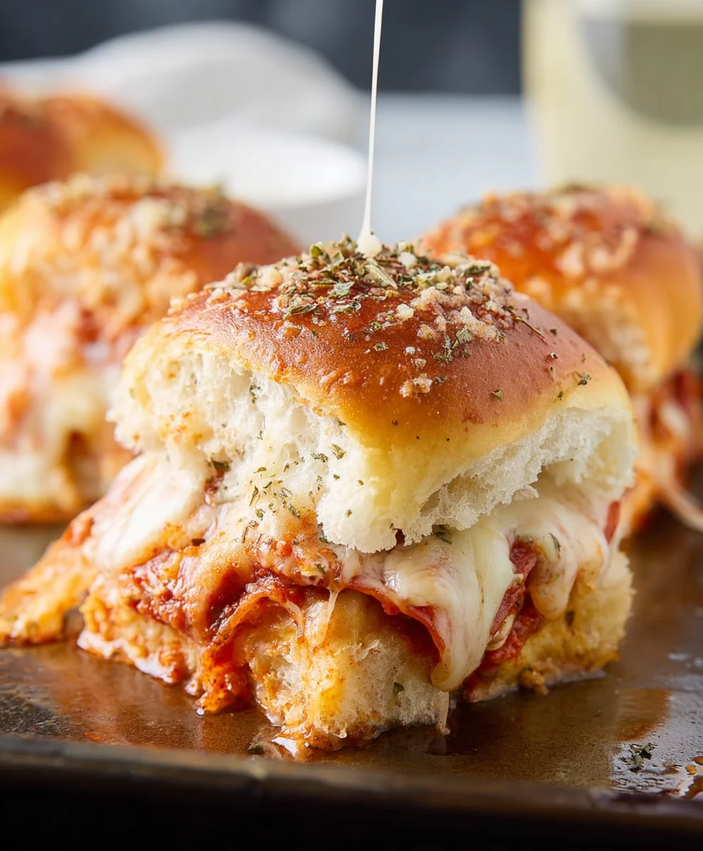 Easy Pizza Sliders-Beef and Cheese Bites