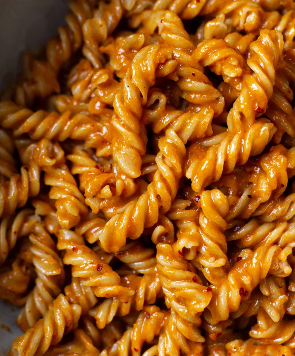 Creamy Vegan Spicy Fusilli-Easy Dinner Recipe