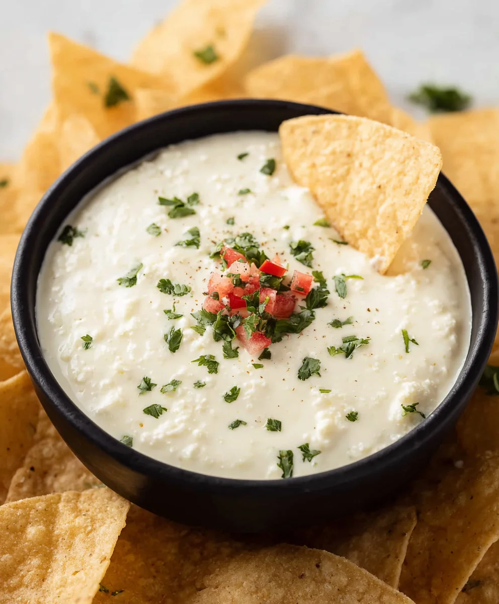 Easy Best Mexican White Cheese Dip Recipe