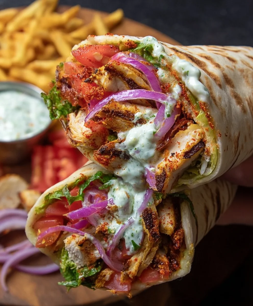Authentic Chicken Shawarma Wrap Recipe Easy & Delicious