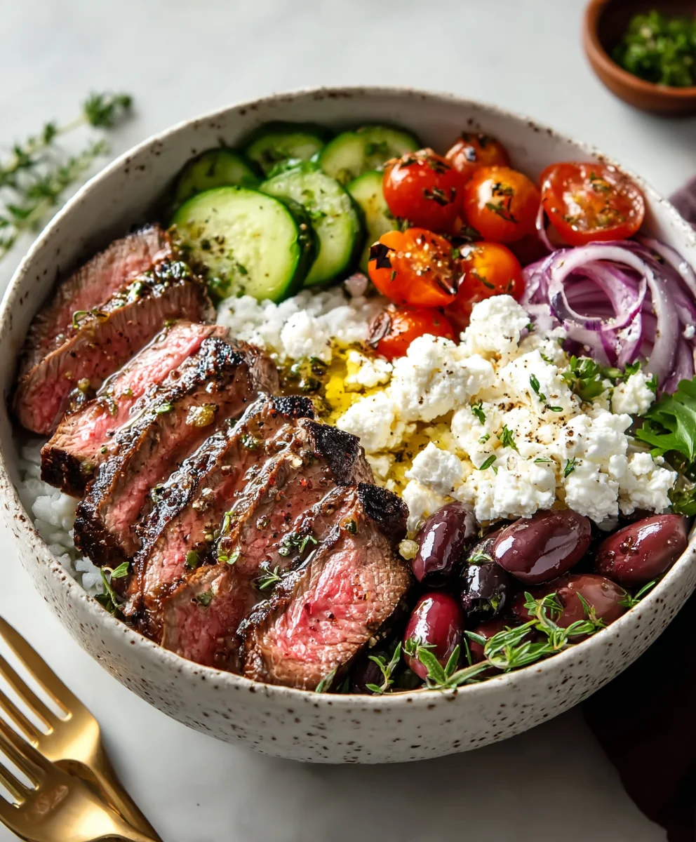 Mediterranean Beef Bowl - Easy & Delicious