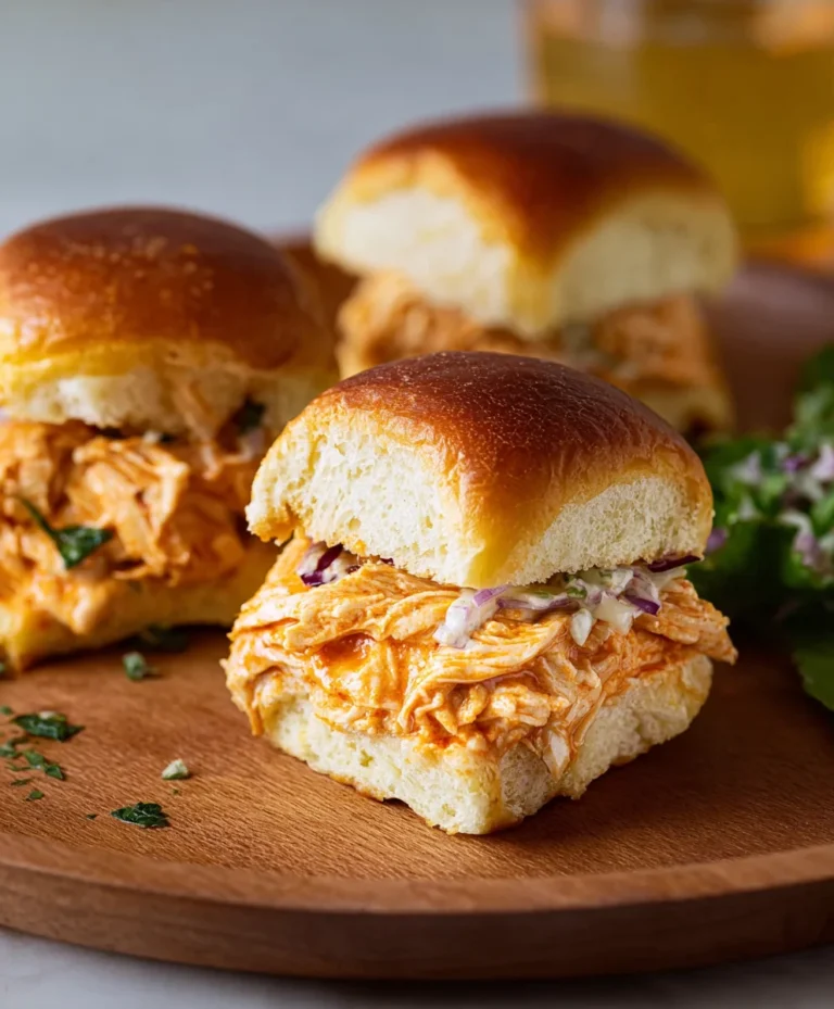 Easy Buffalo Chicken Sliders- Crowd-Pleaser Recipe