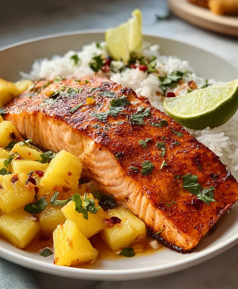 Pineapple Chipotle Salmon Recipe-Spicy Sweet Salmon