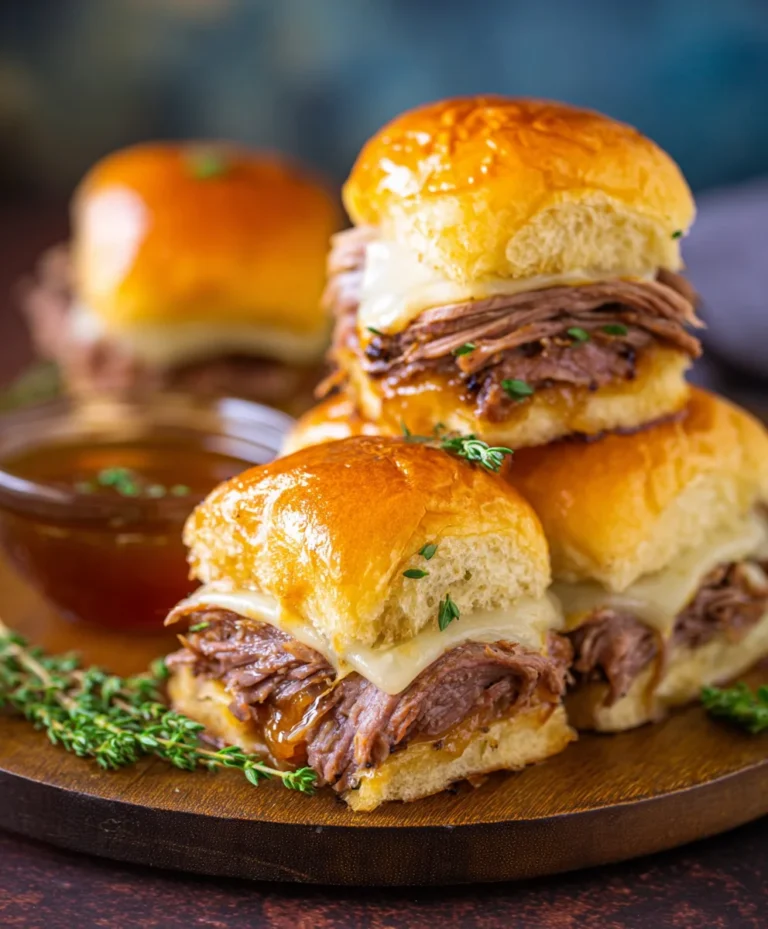 Juicy Beef French Dip Sliders – Easy Party Appetizer