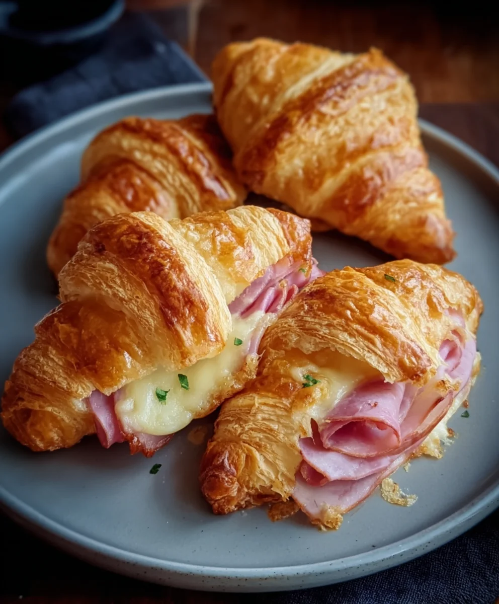 Beef Beef Ham Cheese Croissants- Easy Baked Recipe