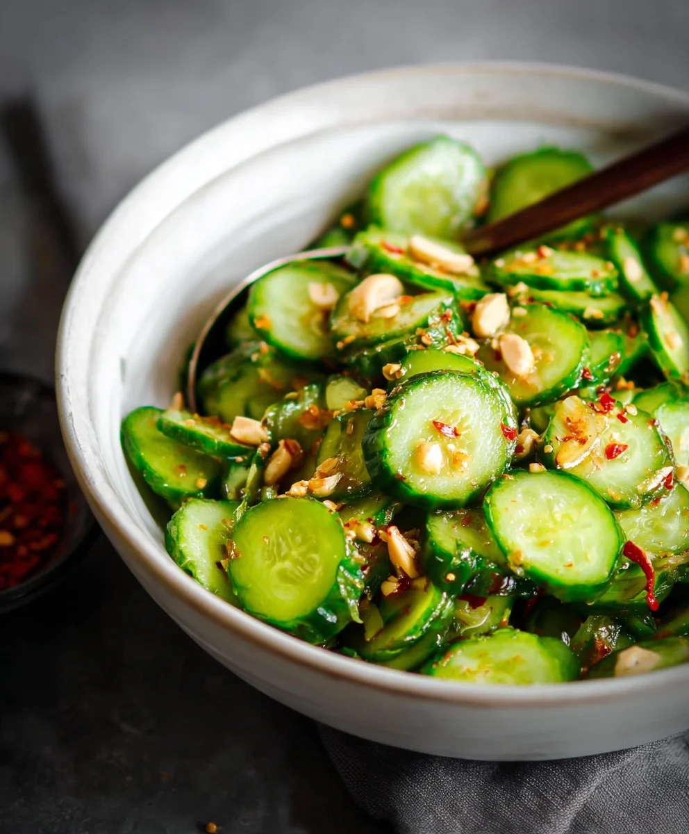 Easy Asian Cucumber Salad- Quick Refreshing Flavor