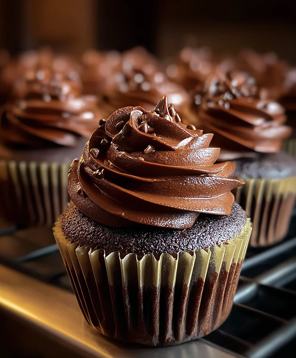 Decadent Chocolate Fudge Cupcakes-Easy Recipe