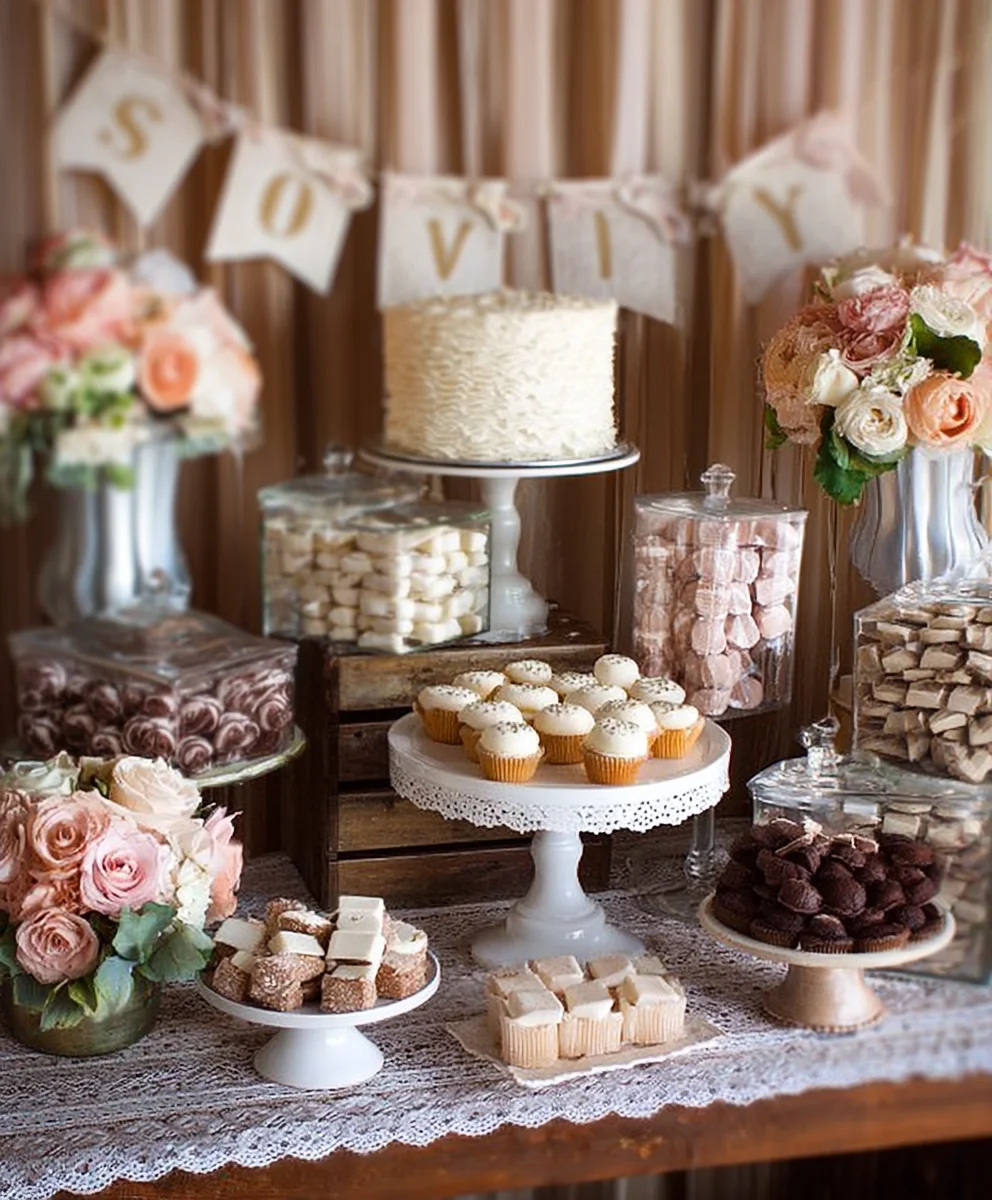 Vintage Wedding Dessert Table Ideas- Sweet Inspiration