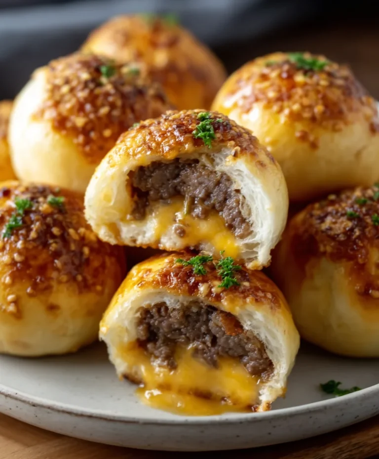 Garlic Parmesan Cheeseburger Bombs Irresistible Bites