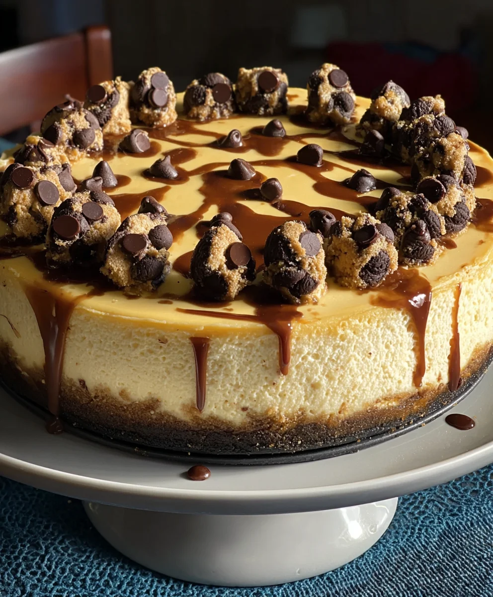 Chocolate Chip Cookie Cheesecake-Decadent Dessert