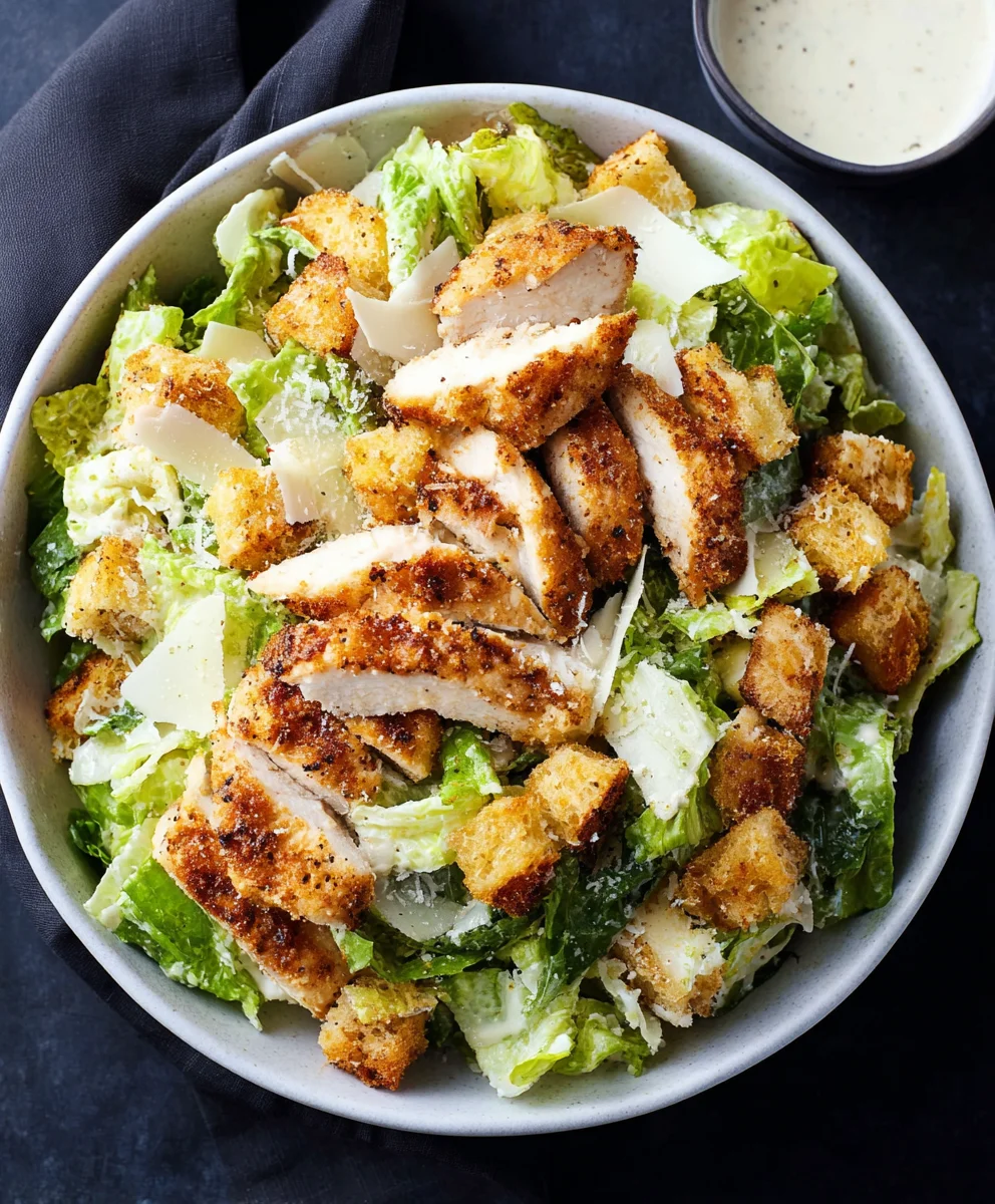 Crispy Chicken Caesar Salad - Easy & Delicious Recipe