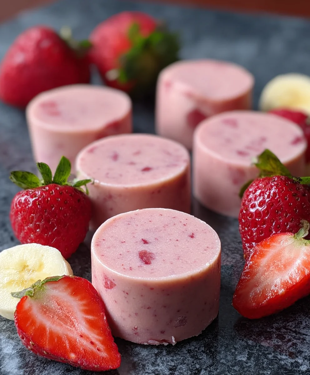 Strawberry Banana Dog Smoothie Bites - Healthy Treats