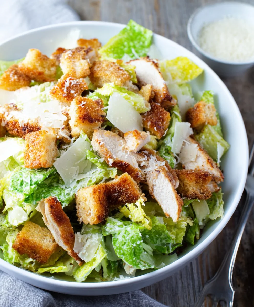 Crispy Chicken Caesar Salad - Easy & Delicious Recipe