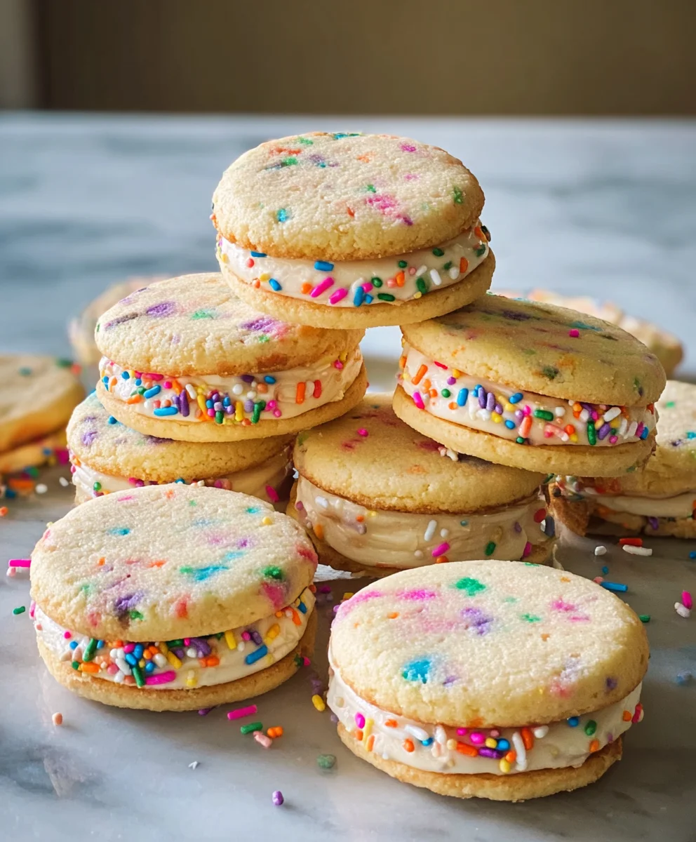 Funfetti Sandwich Cookies-Easy Festive Dessert