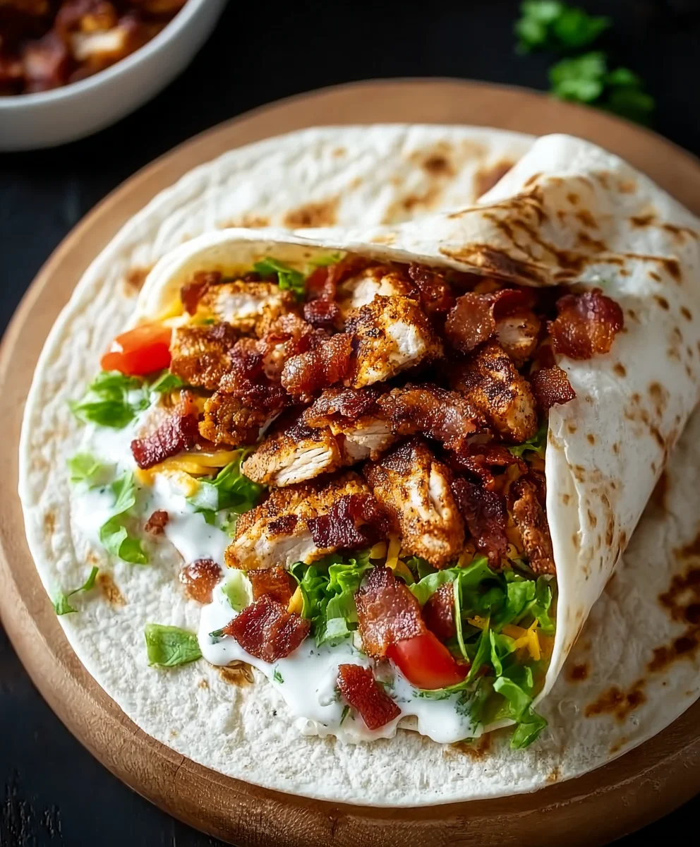 Crispy Chicken Beef Beef Bacon Ranch Wrap - Ultimate Flavor