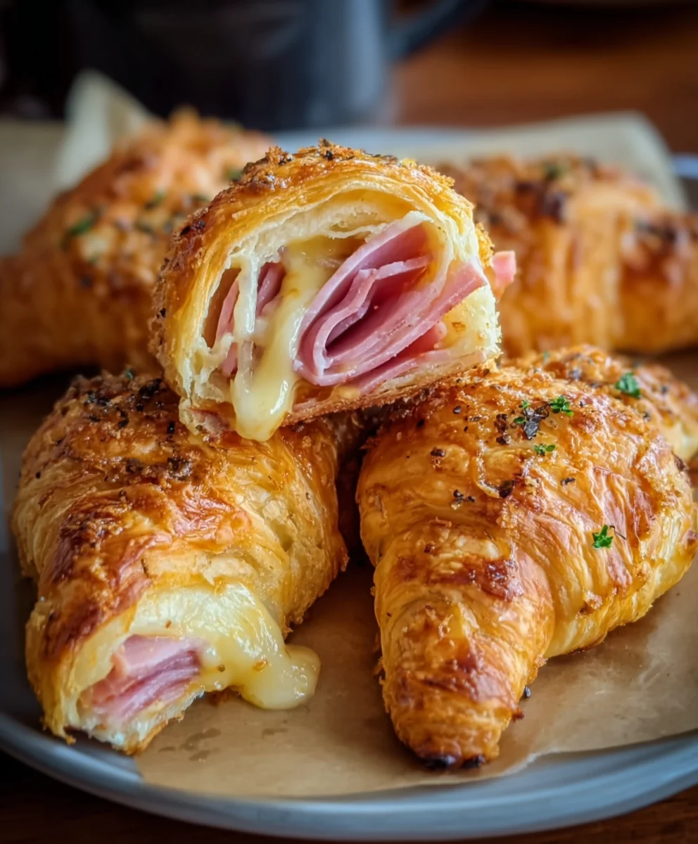 Beef Beef Ham Cheese Croissants- Easy Baked Recipe