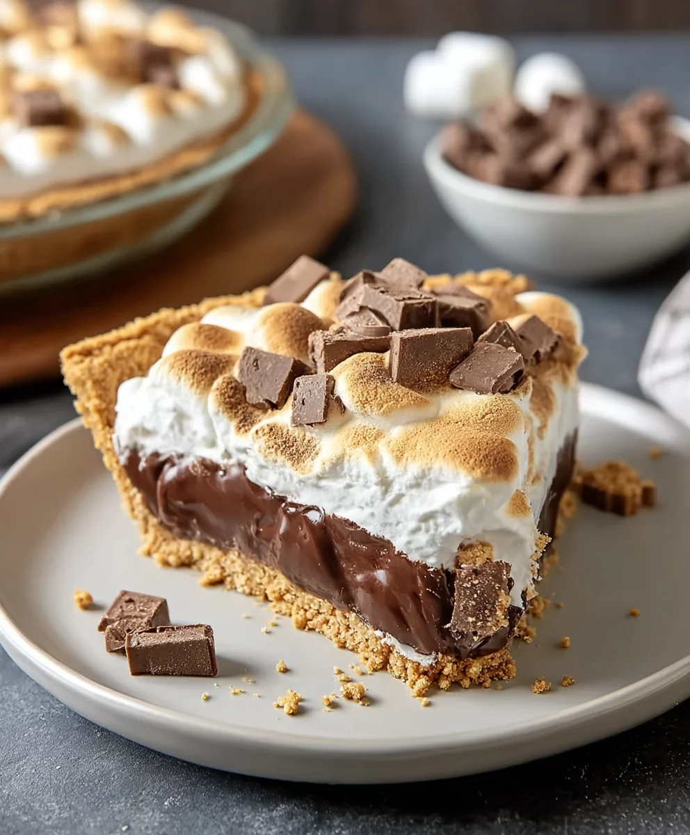 Decadent S'mores Pie Recipe-Easy Campfire Dessert