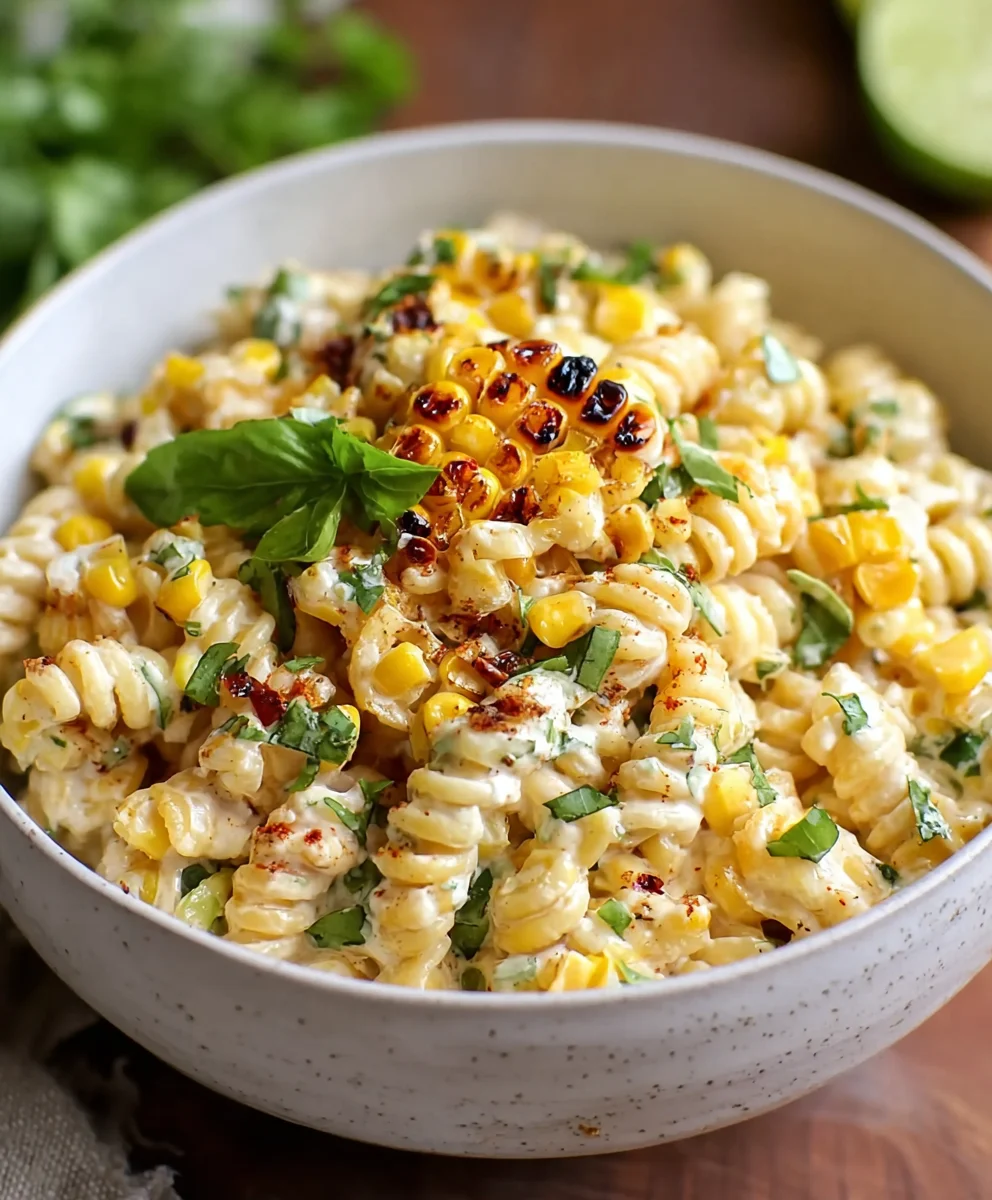 Creamy Street Corn Pasta Salad-Summer Favorite