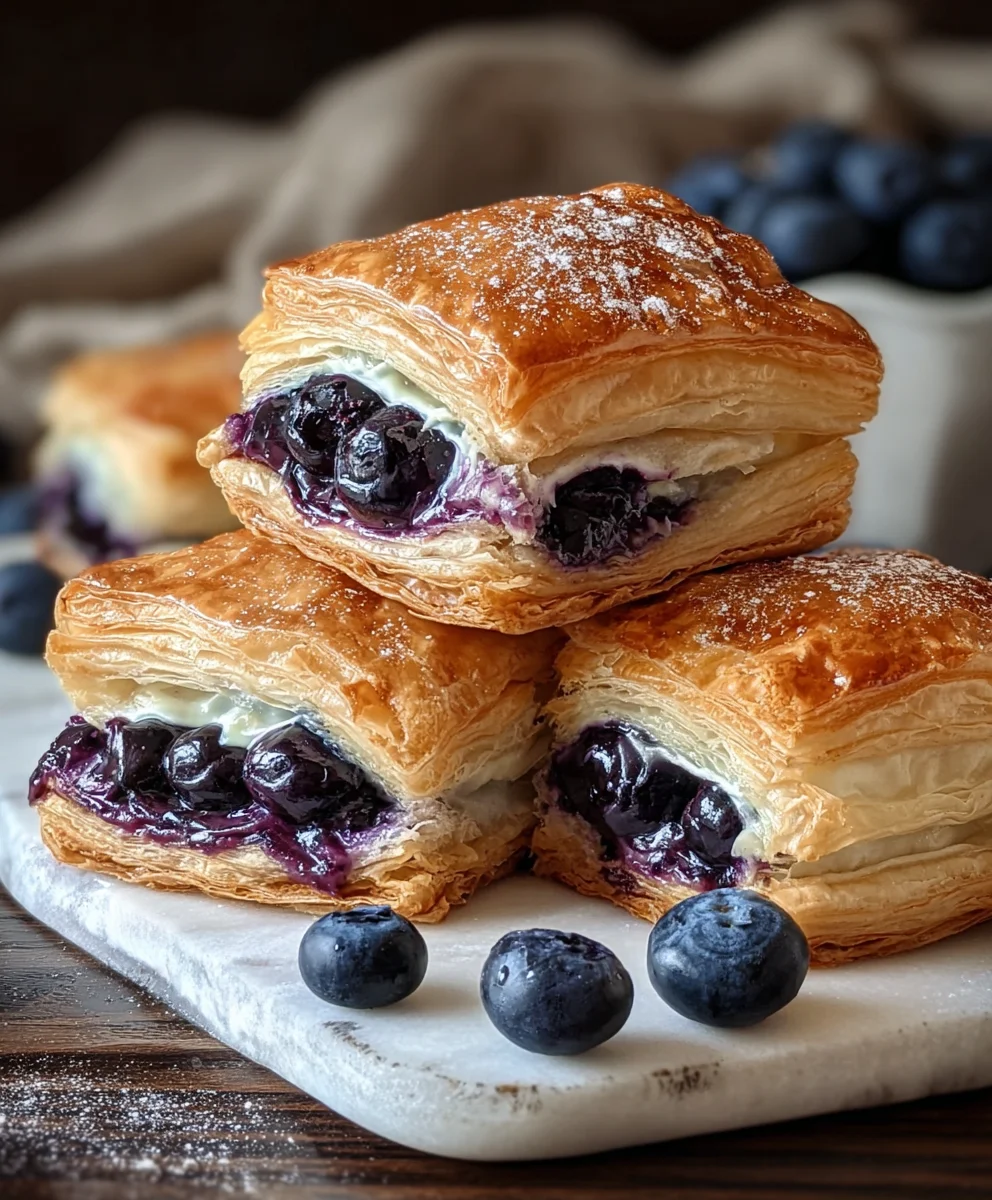 Blueberry Cream Cheese Puff Pastry Delight