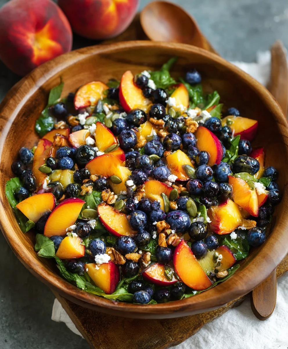 Summer Peach Blueberry Non-Non-Non-Alcoholic Alternativeic Non-Alcoholic Ale Salad